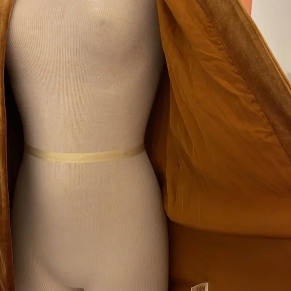 Nordstrom Ochre Velvet Cardigan with Belt & Pockets size L - Picture 6 of 11